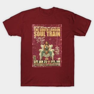 POSTER TOUR - SOUL TRAIN THE SOUTH LONDON 100 T-Shirt